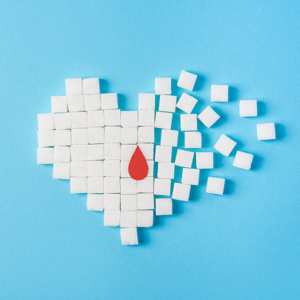 Sugar cubes in shape of heart